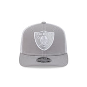 New Era 9SEVENTY Las Vegas Raiders Contrast Grey White Stretch Snapback Trucker Cap