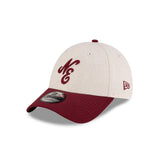 New Era 9FORTY Script Linen Stone Maroon Adjustable Cap
