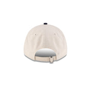 New Era 9FORTY Script Linen Stone Navy Adjustable Cap
