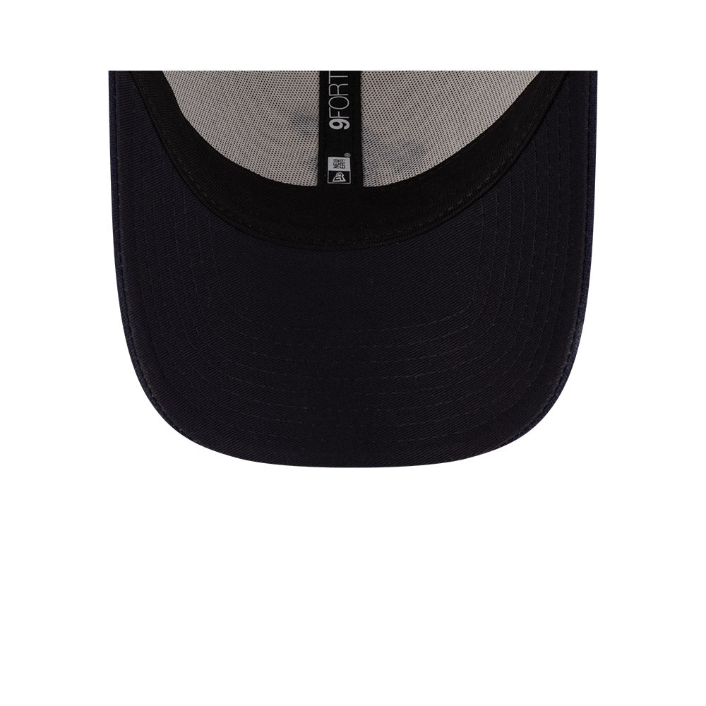 New Era 9FORTY Script Linen Stone Navy Adjustable Cap
