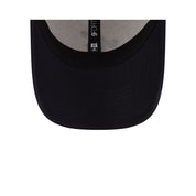 New Era 9FORTY Script Linen Stone Navy Adjustable Cap