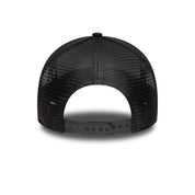New Era 9FORTY E-Frame Oval Distress Patch Black Trucker Cap