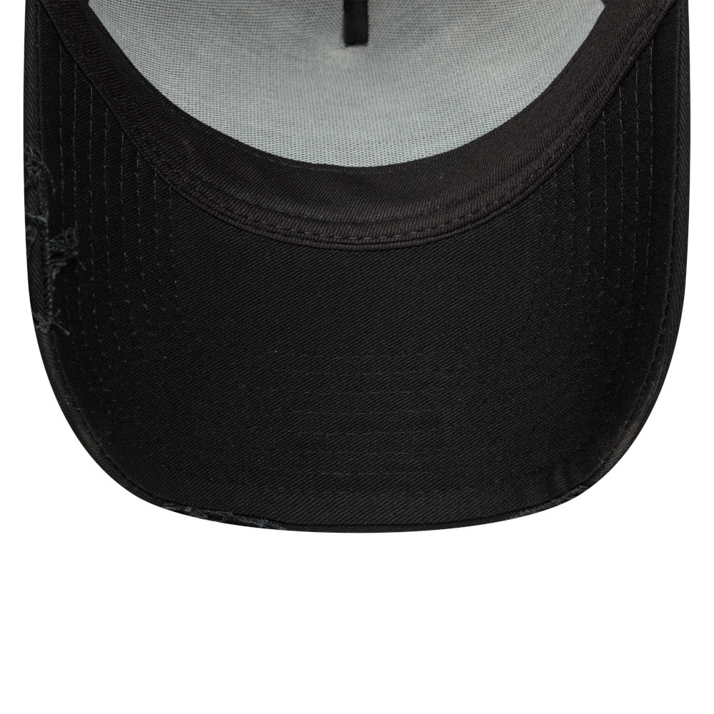 New Era 9FORTY E-Frame Oval Distress Patch Black Trucker Cap