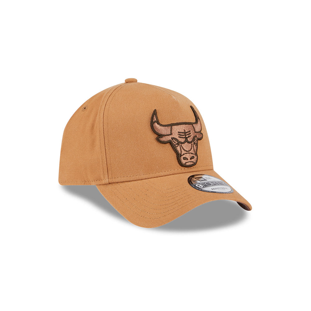 New Era 9FORTY A-Frame Chicago Bulls Washed Canvas Bronze Adjustable Cap