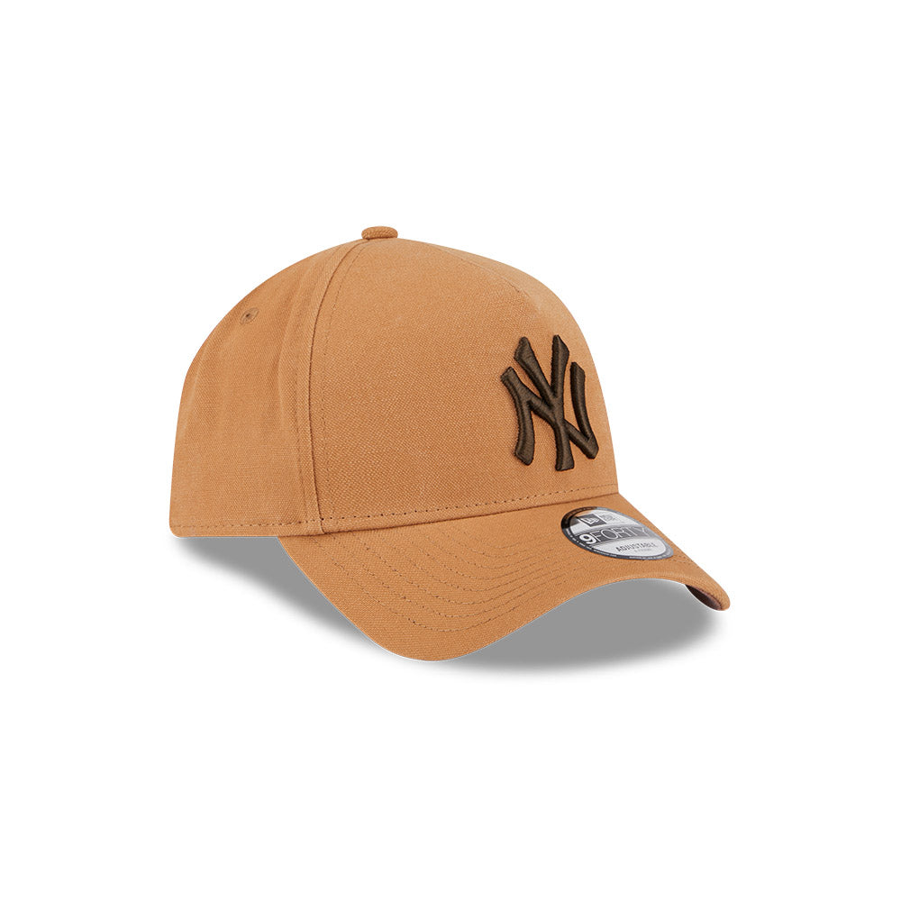 New Era 9FORTY A-Frame New York Yankees Washed Canvas Bronze Adjustable Cap