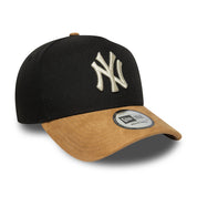 New Era 9FORTY E-Frame New York Yankees Suede Visor Black Snapback Cap