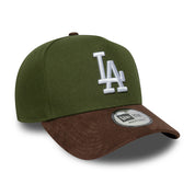 New Era 9FORTY E-Frame Los Angeles Dodgers Suede Visor Rifle Green Snapback Cap