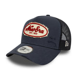 New Era 9FORTY E-Frame Oval Canvas Distress Navy Trucker Cap