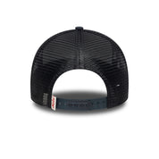 New Era 9FORTY E-Frame Oval Canvas Distress Navy Trucker Cap