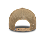 New Era 9FORTY E-Frame Oval Canvas Distress Camel Trucker Cap