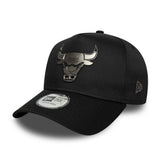 New Era 9FORTY E-Frame Chicago Bulls Metallic Black Adjustable Cap