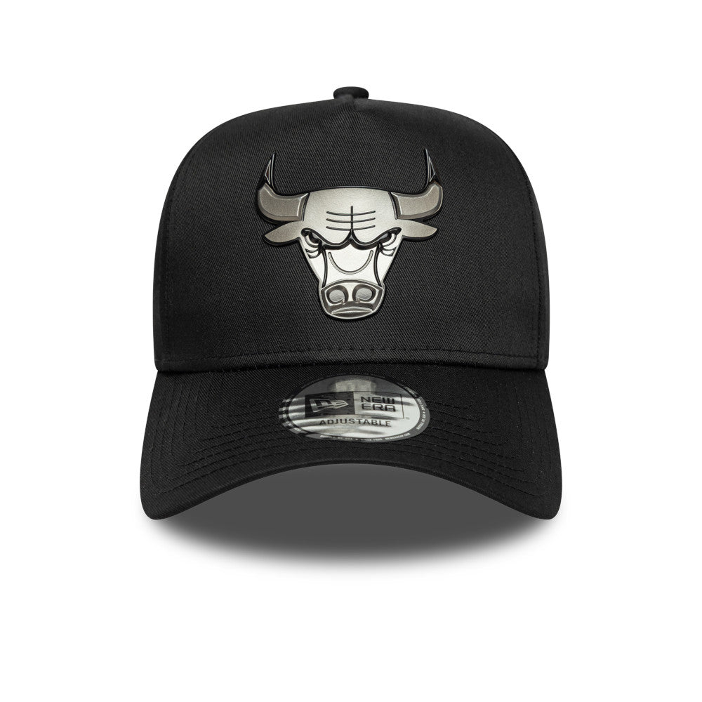 New Era 9FORTY E-Frame Chicago Bulls Metallic Black Adjustable Cap