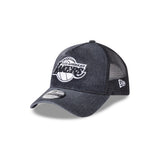 New Era 9FORTY A-Frame Los Angeles Lakers Washed Denim Black Trucker Cap