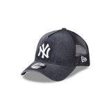 New Era 9FORTY A-Frame New York Yankees Washed Denim Black Trucker Cap