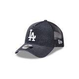New Era 9FORTY A-Frame Los Angeles Dodgers Washed Denim Black Trucker Cap