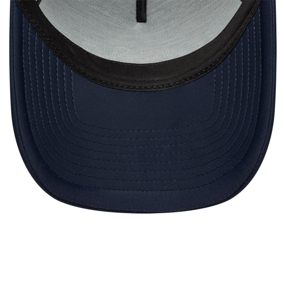New Era 9FORTY E-Frame Script Logo Oval Foam Patch Navy Trucker Cap