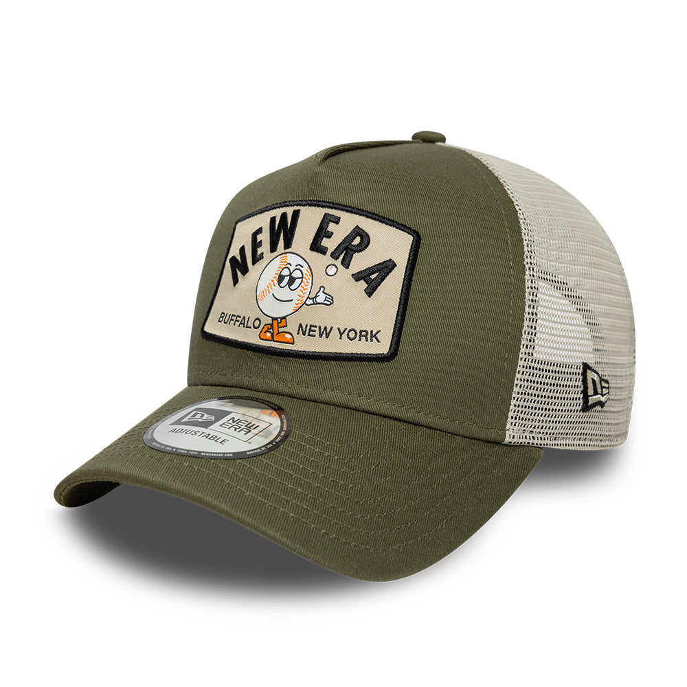 New Era 9FORTY E-Frame NE Summer Patch New Olive Trucker Cap