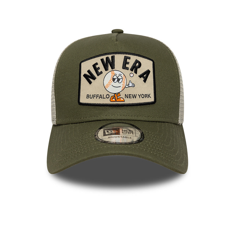 New Era 9FORTY E-Frame NE Summer Patch New Olive Trucker Cap