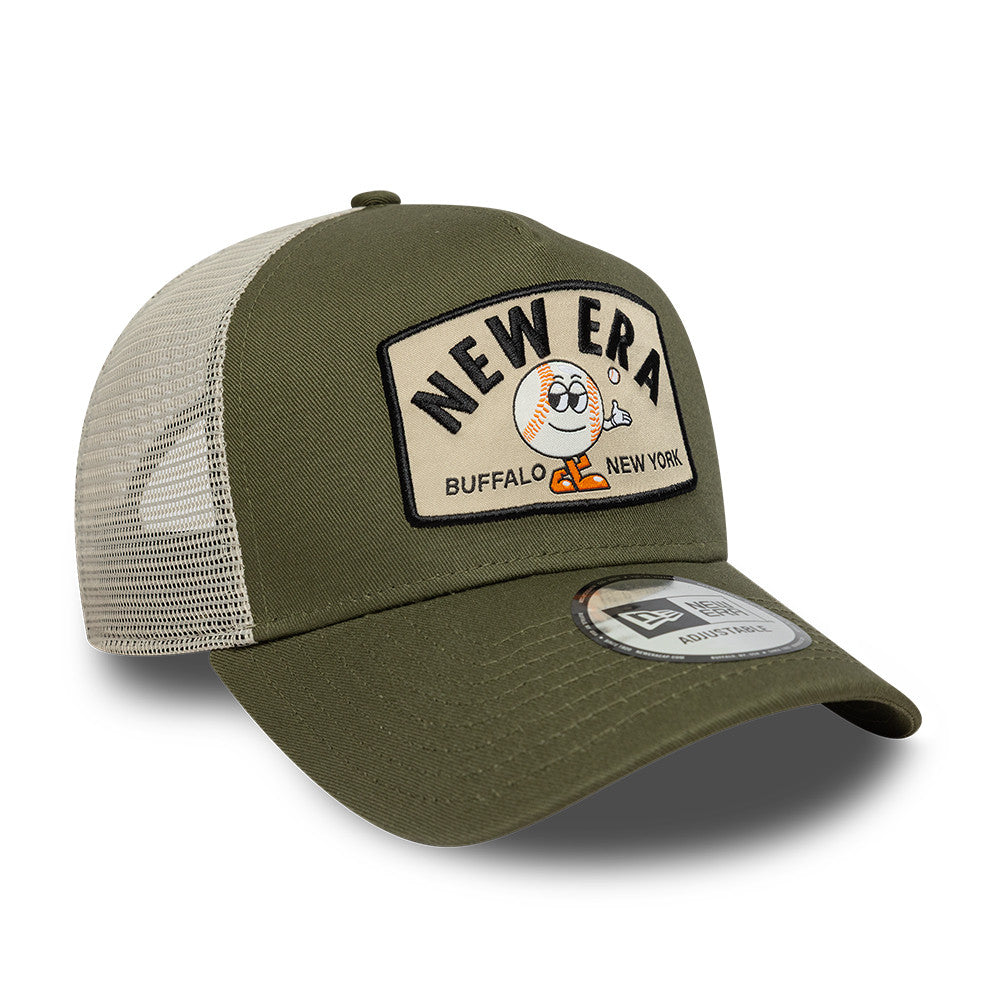 New Era 9FORTY E-Frame NE Summer Patch New Olive Trucker Cap