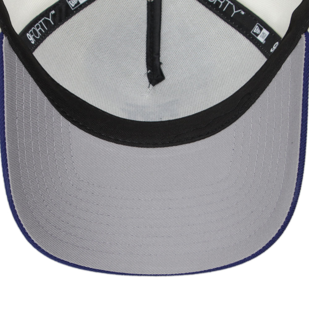 New Era 9FORTY A-Frame Los Angeles Dodgers MLB UPSIDE DOWN Chrome White Snapback Cap