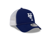 New Era 9FORTY A-Frame Los Angeles Dodgers Upside Down Dark Royal Trucker Cap