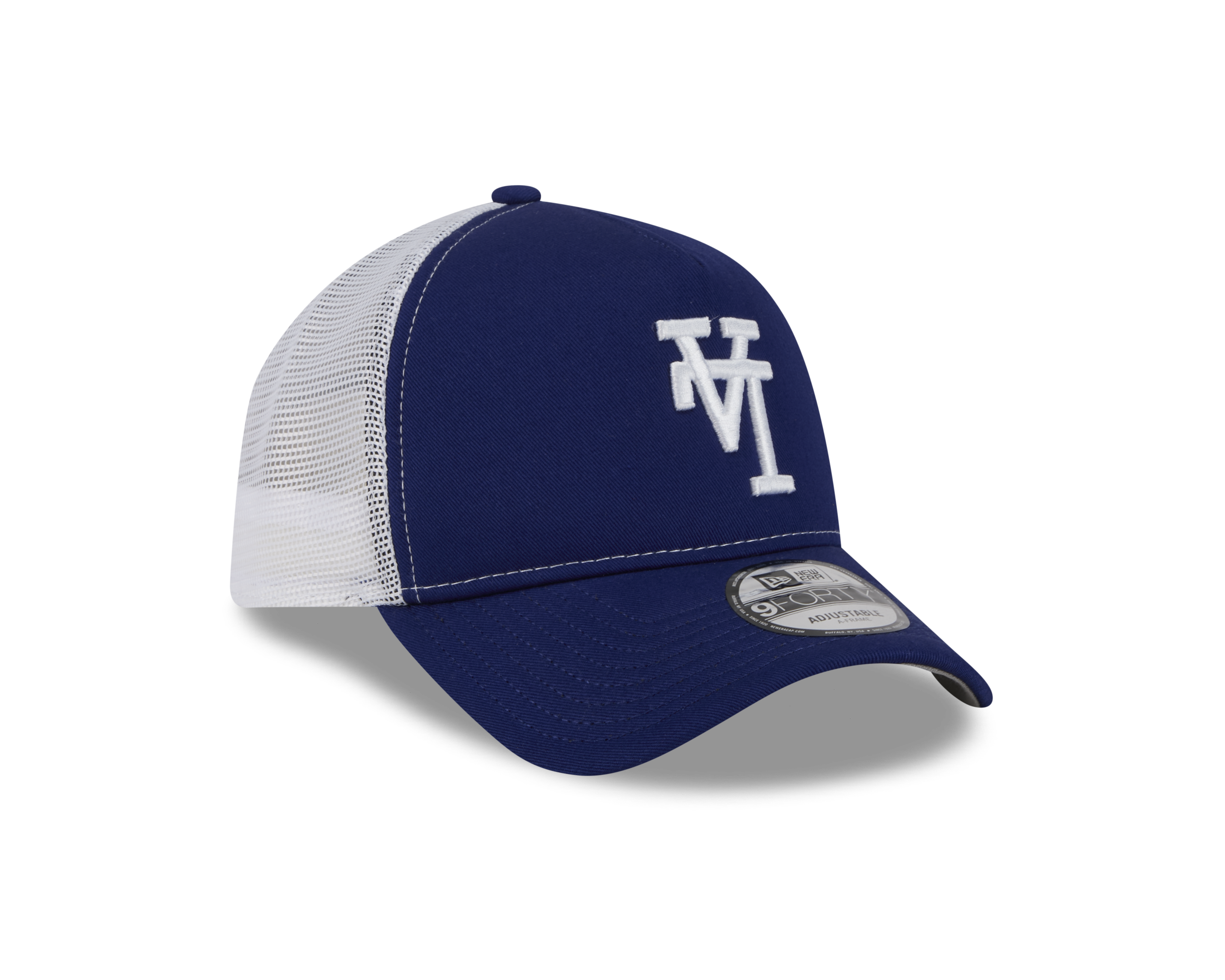 New Era 9FORTY A-Frame Los Angeles Dodgers Upside Down Dark Royal Trucker Cap