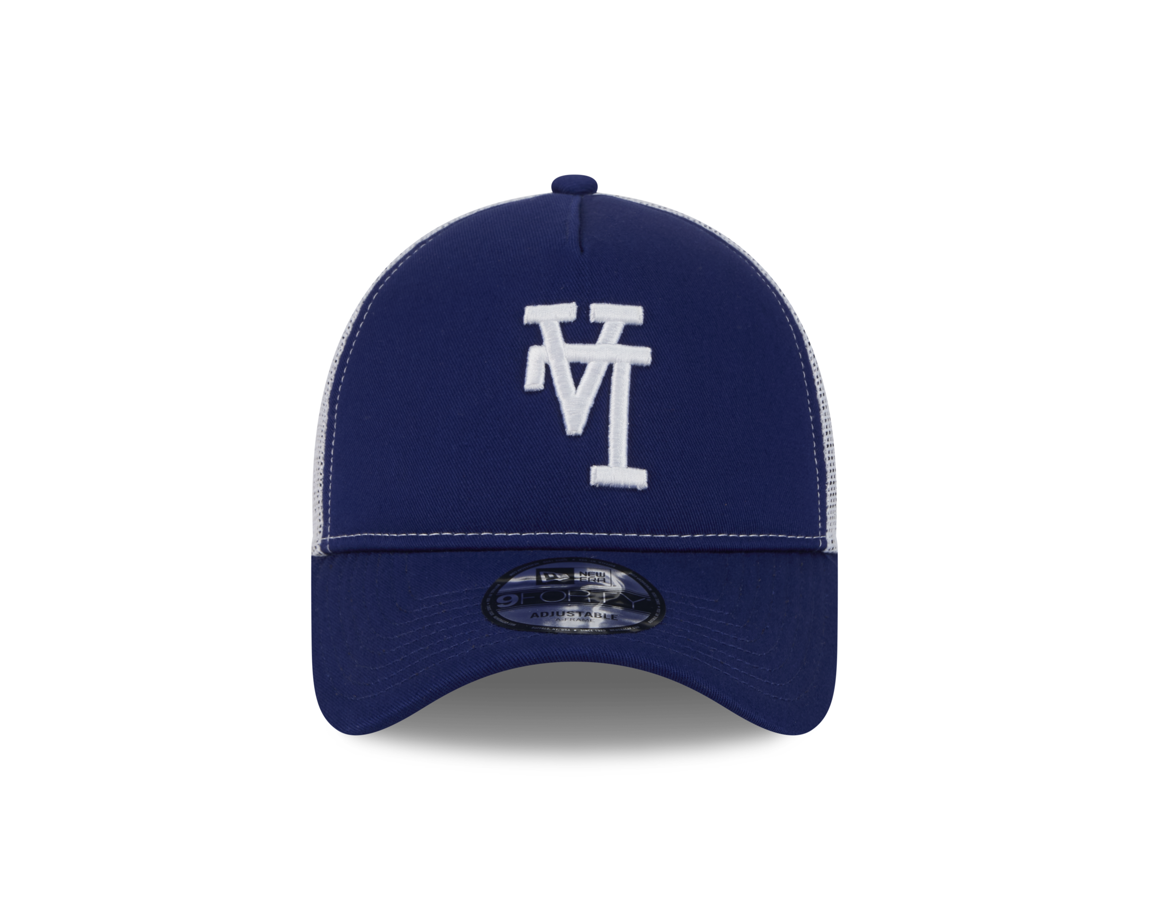 New Era 9FORTY A-Frame Los Angeles Dodgers Upside Down Dark Royal Trucker Cap