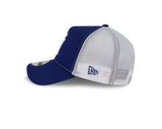 New Era 9FORTY A-Frame Los Angeles Dodgers Upside Down Dark Royal Trucker Cap