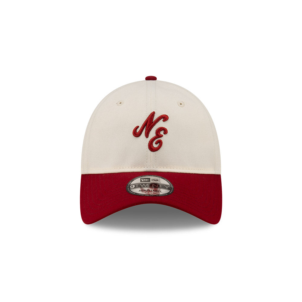 New Era 9TWENTY NE Script Logo Chrome Heather Red Adjustable Cap