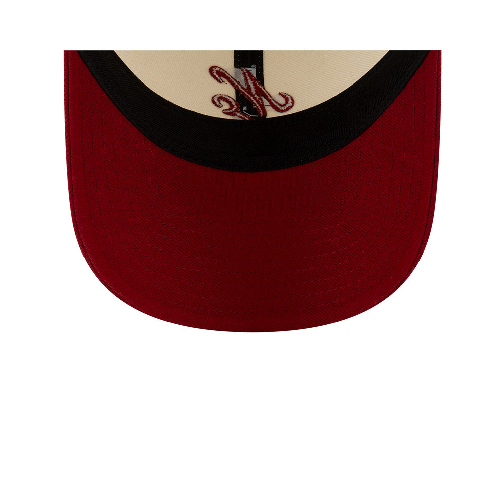 New Era 9TWENTY NE Script Logo Chrome Heather Red Adjustable Cap