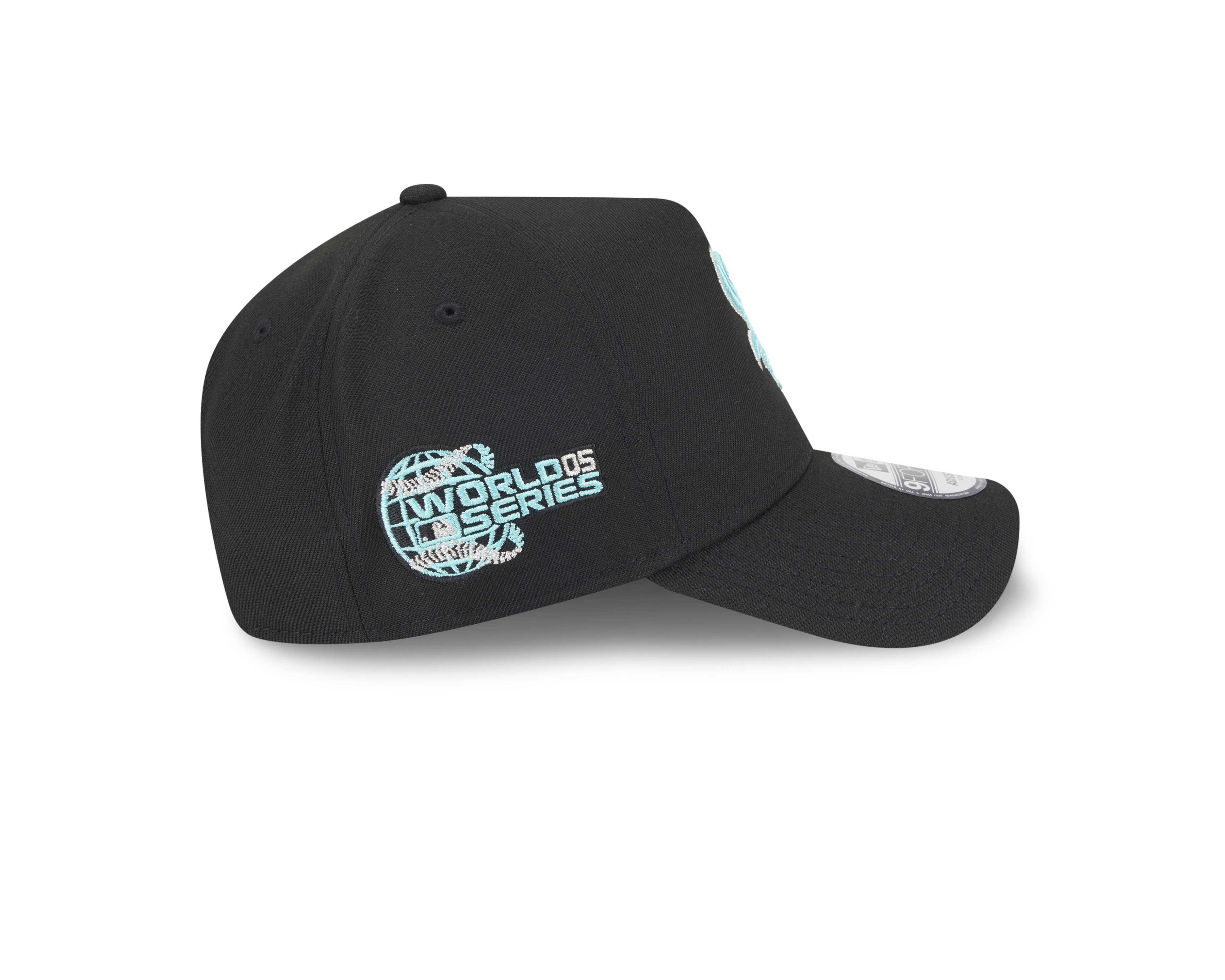 New Era 9FORTY A-Frame Chicago White Sox Black and Seaglass World Series Adjustable Cap