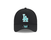 New Era 9FORTY A-Frame Los Angeles Dodgers Black and Seaglass World Series Adjustable Cap