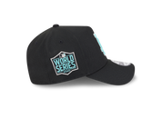 New Era 9FORTY A-Frame Los Angeles Dodgers Black and Seaglass World Series Adjustable Cap