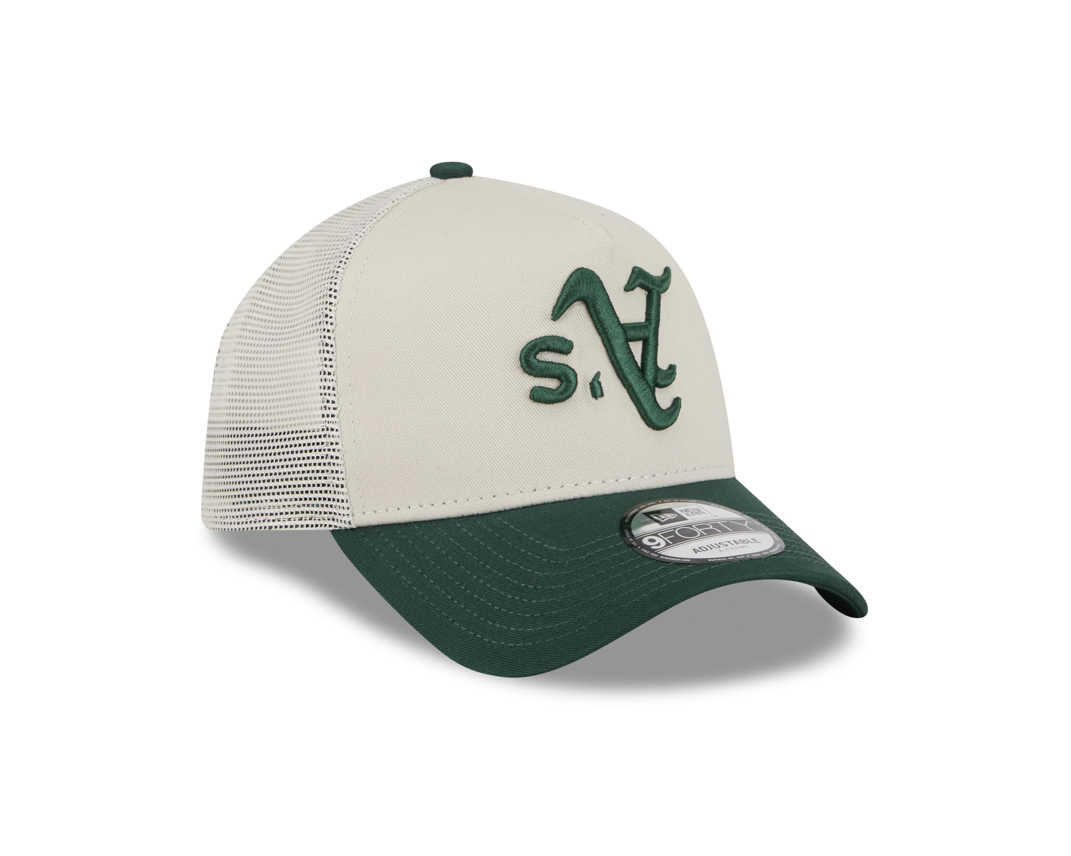New Era 9FORTY A-Frame Oakland Athletics Upside Down Stone Trucker Cap