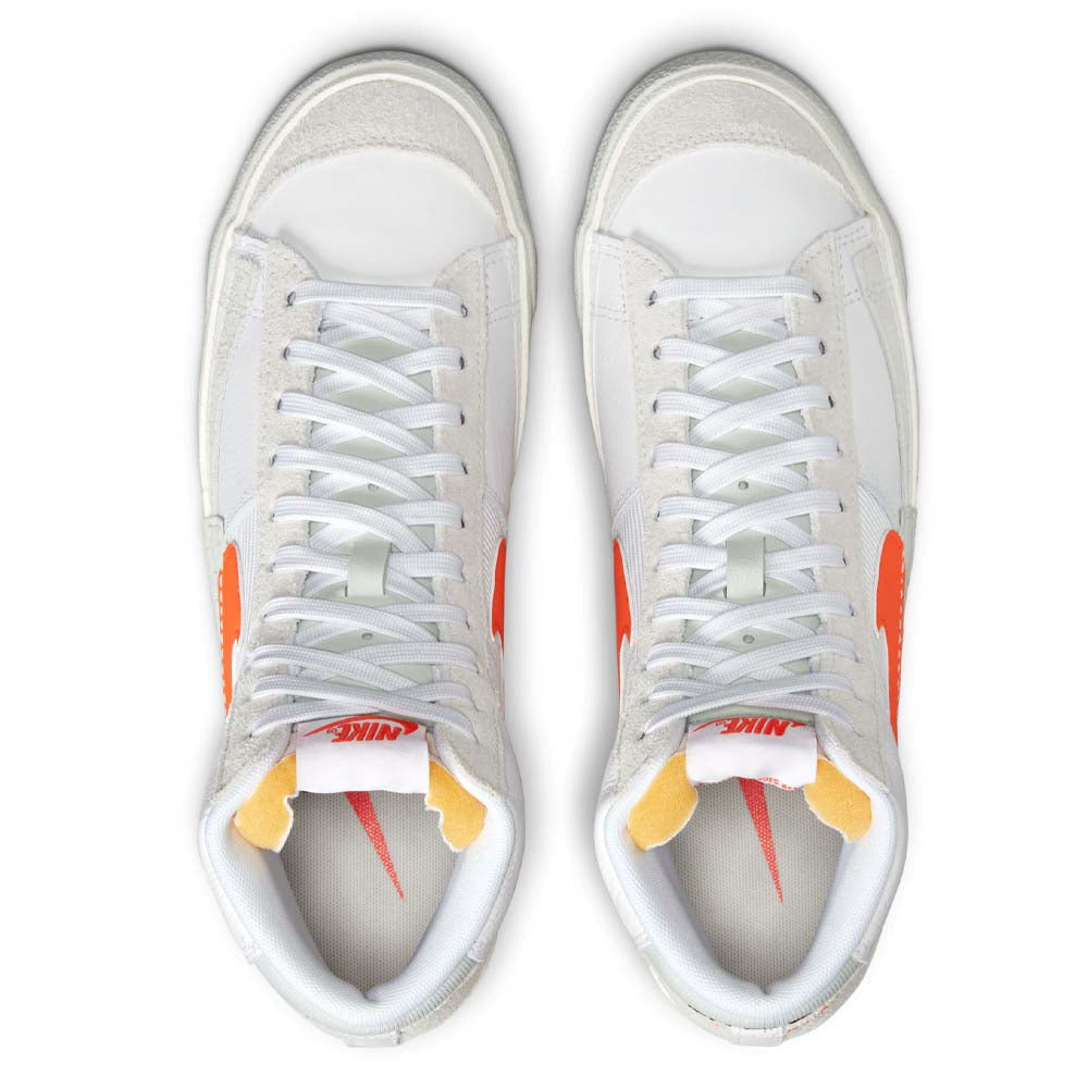 Nike Men s Blazer Mid Pro Club Shoes White Grey Orange urbanAthletics