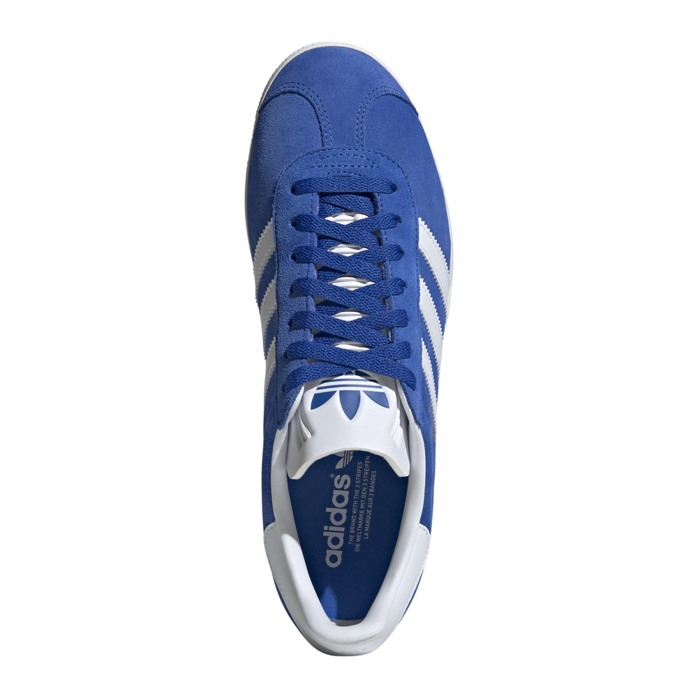 Adidas gazelle white and blue on sale