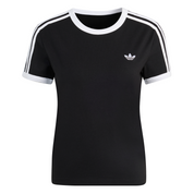 adidas Women's 3-Stripes Slim Ringer Tee