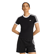 adidas Women's 3-Stripes Slim Ringer Tee