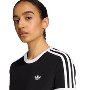 adidas Women's 3-Stripes Slim Ringer Tee