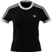 adidas Women's 3-Stripes Slim Ringer Tee