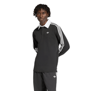 adidas Men's 3-Stripes Rugby Longsleeve Polo