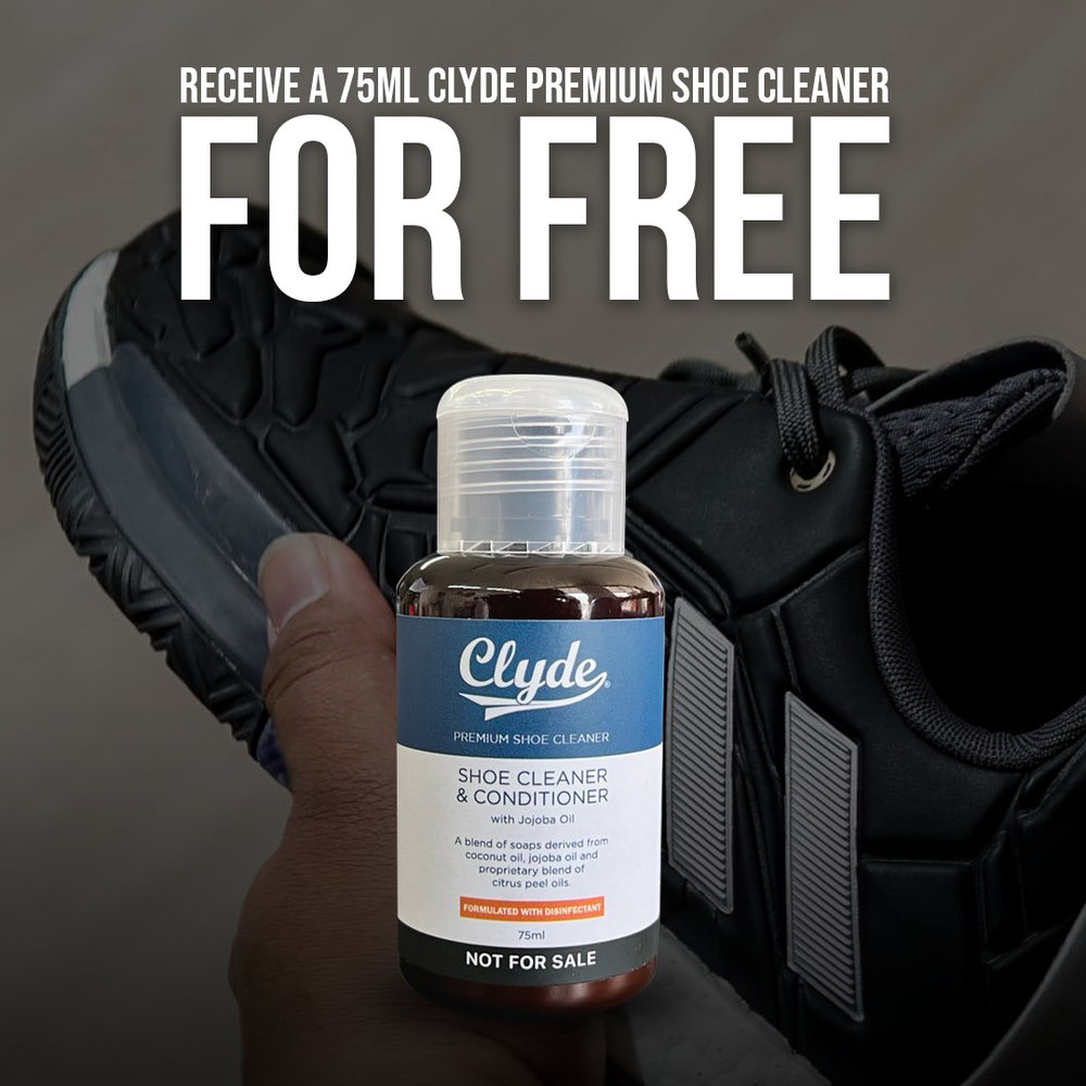 Clyde Disinfectant Odor Eliminator Staycation + FREE 75ml Clyde Premium Shoe Cleaner with Jojoba Oil