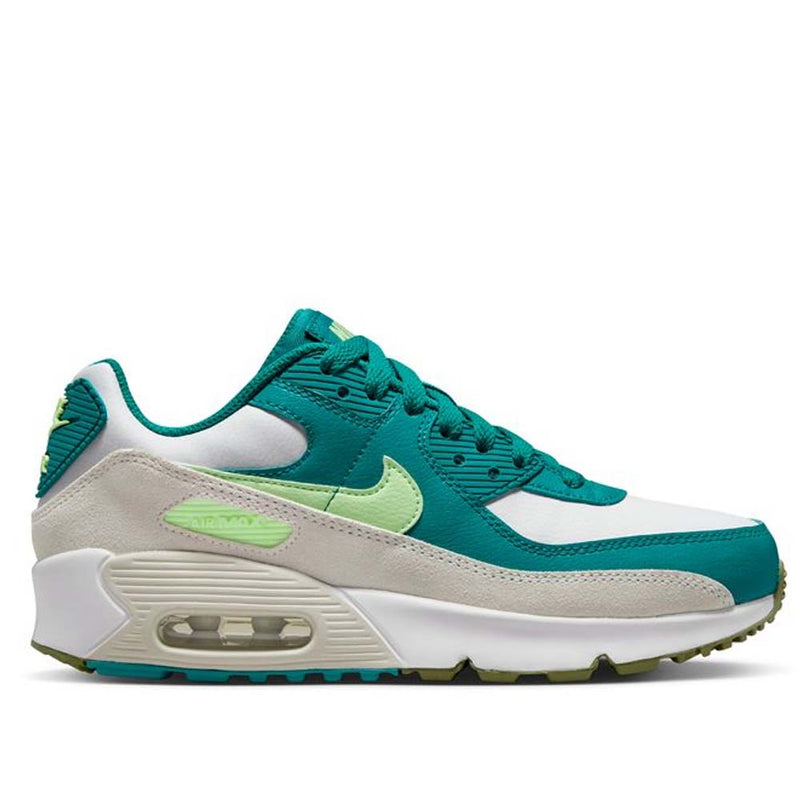 handelaar opvolger Zeemeeuw Nike Kids Air Max 90 LTR Big Shoes White Blue Green Neon Grey -  urbanAthletics