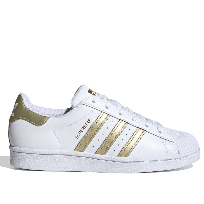 adidas Women's Superstar Shoes White Gold - urbanAthletics