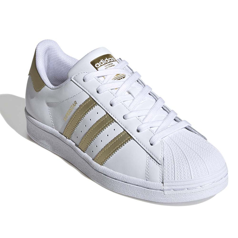 adidas Women's Superstar Shoes White Gold - urbanAthletics