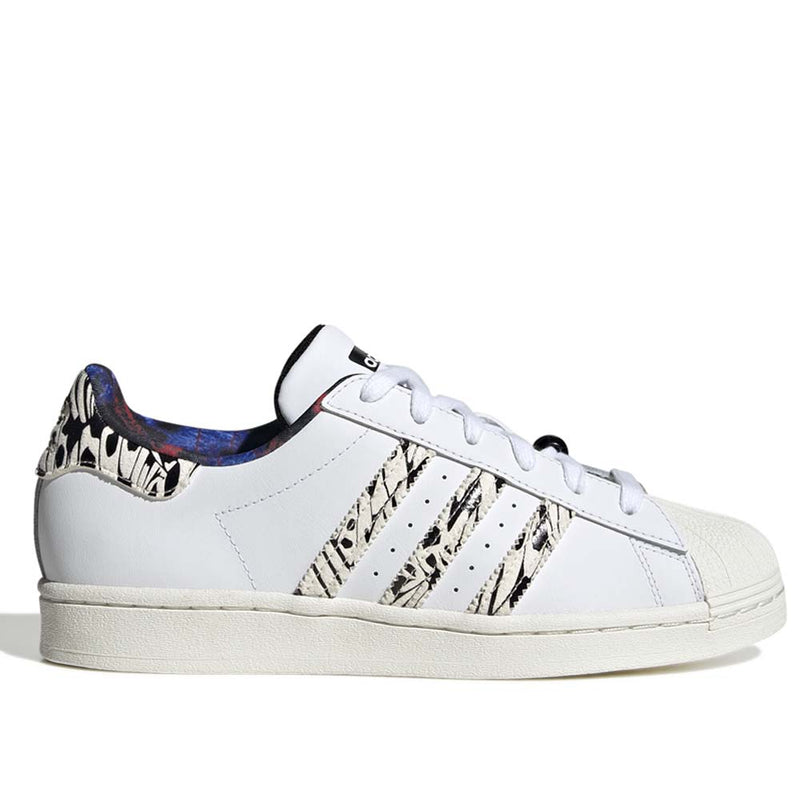 Women's Superstar Shoes White Black Blue Red -